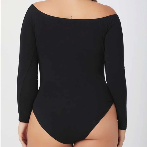 PLUS off the shoulder long sleeve bodysuit white - Picture 6 of 9
